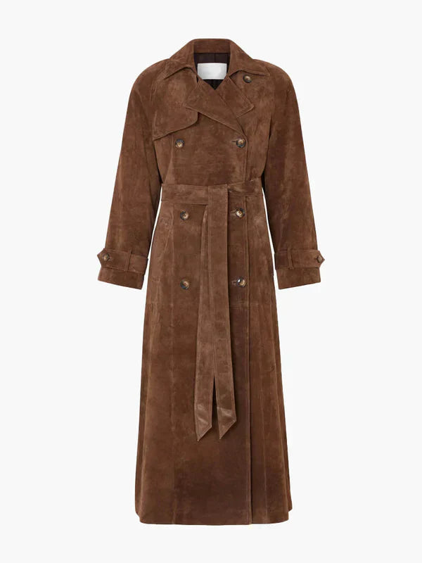Maja™ | Płaszcz Trench z Zamszu